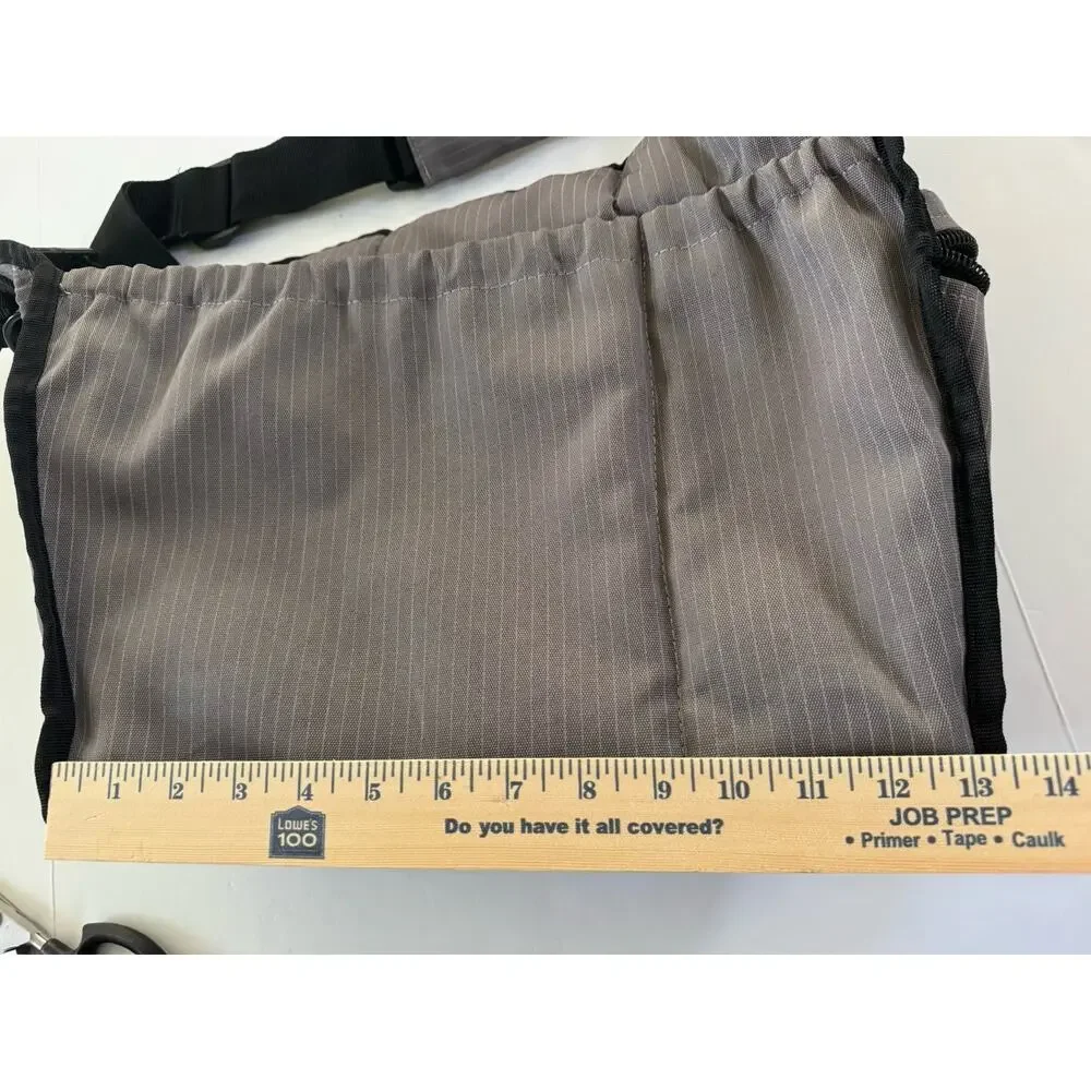 Diaper Dude Diaper Bag Crossbody Adjustable Shoulder Strap Messenger Bag Gray